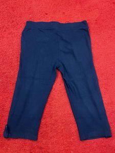 Navy Blue Capris with Drawstring Waist