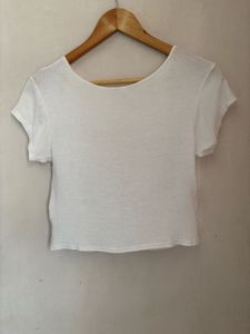 White "Like A Boss" Cropped T-Shirt
