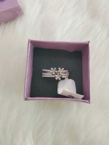92.5 Beautiful Flower Silver Ring WTH Hallmark
