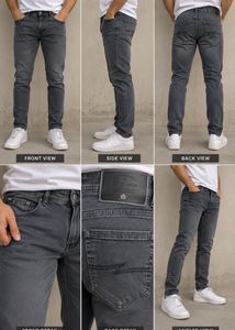 Stylish Grey Wash Denim Jeans