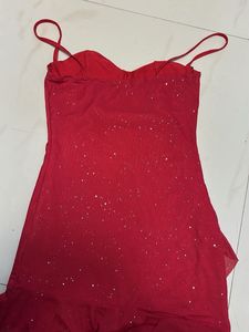 Sparkly Red Mini Dress💋