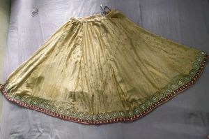 Handstitched Beautiful Golden Lehenga Skirt ✨
