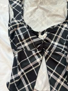 NEWME Plaid Crop Top &amp; Mini Skirt Set
