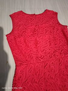 Elegant Red Lace Maxi Dress