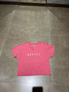 Oversized Cropped Workout Tee