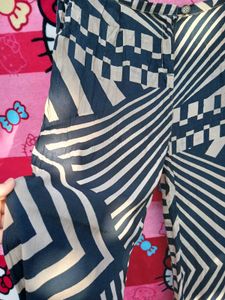 Patterned Casual Strai ght Korean  Pants