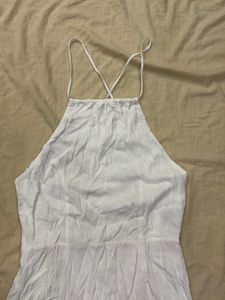 ASOS White Backless Midi Dress
