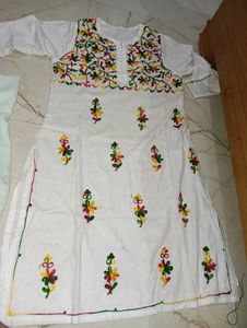 Embroidered Kurta With Dupatta