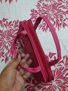 Chic Pink Wallet with Wrist Strap