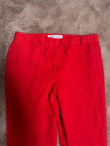 Miss Selfridges Red Color Slim Fit Pants