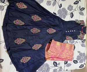 Designer Navy Blue Anarkali Gown