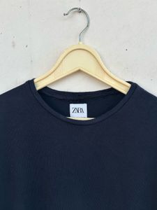 authentic zara Navy Blue T-Shirt