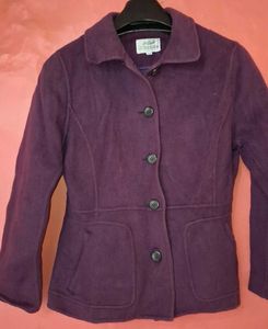 Crocodile Purple Buttoned Jacket