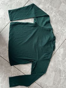 Dark Green Long Sleeve Top