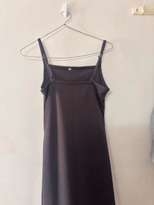 Sleek Black Spaghetti Strap Dress