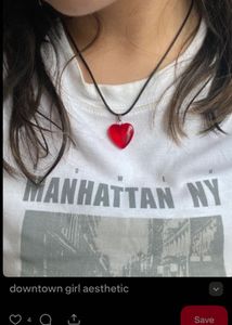 Pinterest Red Heart Pendant Necklace