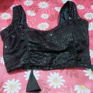 Sparkling Black Sequin Blouse