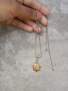 Gold-Plated Floral Pendant Necklace