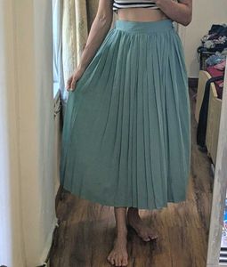 Pleated Midi Skirt