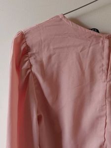 Tokyo talkies Pink Crisscross Top