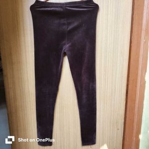 Classic solid velvet leggings