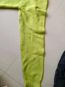 Lime Green Buttoned Cardigan