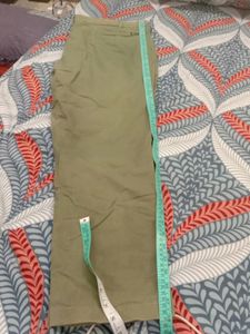 Men Trouser Jeans Size 36 Waist Color Olive Green