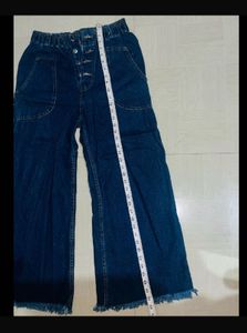 High-Waisted Wide Leg Denim Jeans