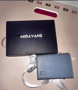 imported from usa MIRAVANE Blue Leather Bi-Fold Wa