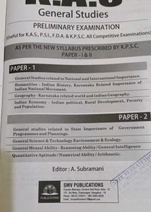 KAS General Studies Preliminary Exam Book