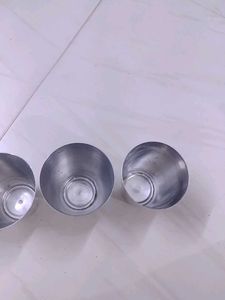 Set of 4 Stainless Steel Glasses