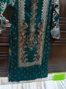 Elegant Teal Embroidered Kurta