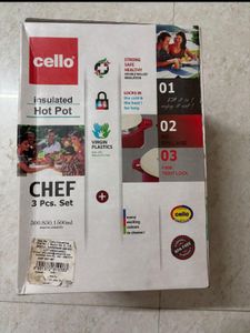 🆕Cello Chef 3 pcs Insulated Hot Pot Casserole