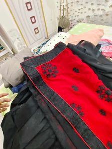 2 combo Embroidered Saree