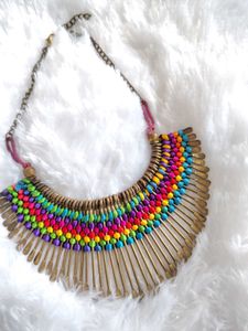 Boho Multicolor Statement Necklace