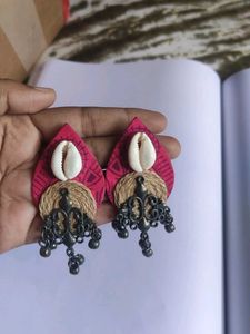 Boho Cowrie Shell Dangle Earrings