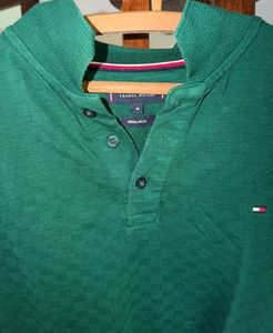 tommy hilfigure green polo