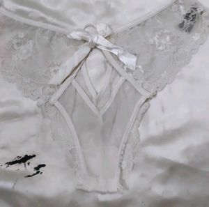 White Lace Thong Panty