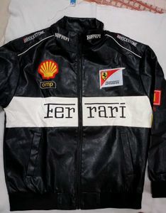 Leather Ferrari F1 Racing Jacket