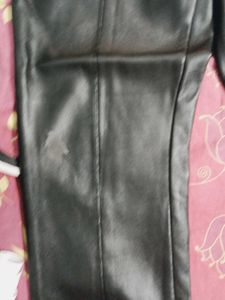Black Faux Leather Pants