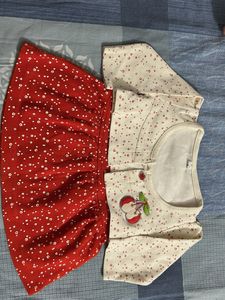 Adorable Cherry Print Baby Dress