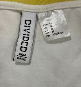H&amp;M White Crop T-Shirt