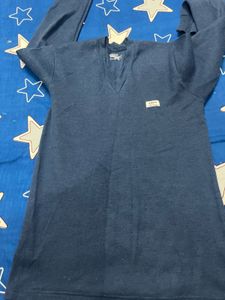 Navy Blue V-Neck Long Sleeve thermal