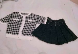 Very Cute N Beautiful Cardigan With Skort