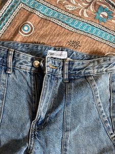 Trendy Denim Cargo Pants