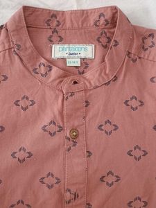 Men's Printed Band Collar Kurta