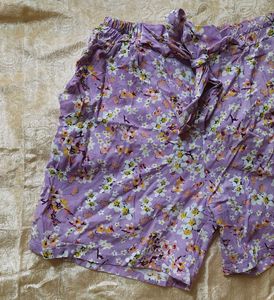 Cute Purple Floral Shorts