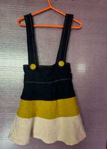Colorblock Pinafore Dress