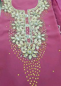 Embellished Pink Kurta Set