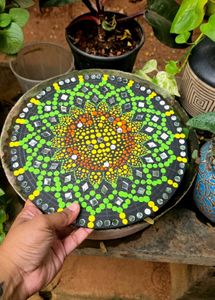 Hand-Painted Mandala Art Piece